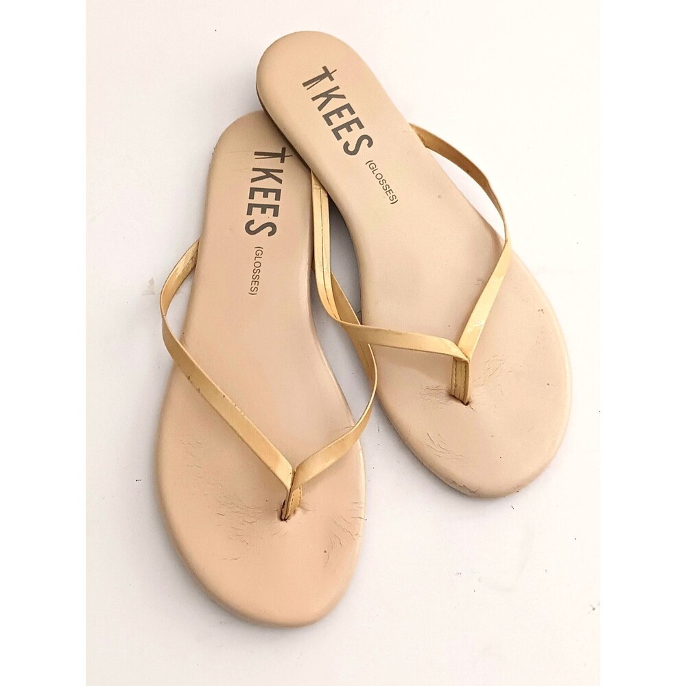 TKEES Glosses Thong Flip Flops Neutral Cocoa Butter EU 39 US 8